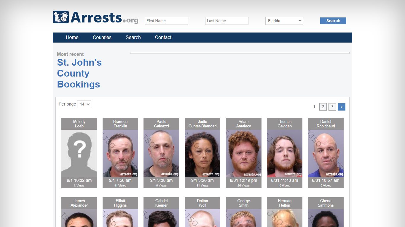 St. John's County Arrests and Inmate Search